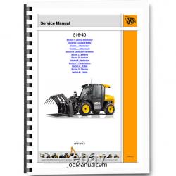JCB 516-40 Telehandler Loadall Service Manual 9813/4600-1 Printed Book