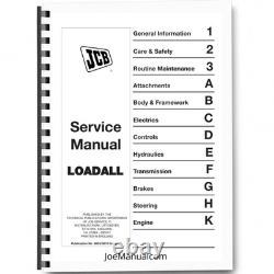 JCB 520 526 Loadall Telehandler Service Manual 9803/3610 Printed Book