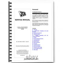 JCB 525-60 Telehandler Loadall Service Manual 9813/3900 Printed Book