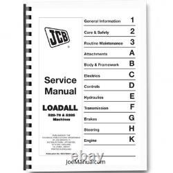 JCB 528-70 528D Loadal Telehandler Service Manual 9803/3650 Printed Book