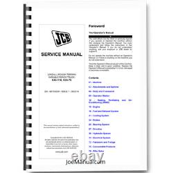 JCB 530-110 530-70 Telehandlers Loadall Service Manual 9813/8300 Printed Book