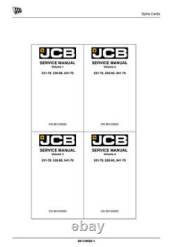 JCB 531-70, 535-95, 541-70 Telehandler Service Manual Printed Book