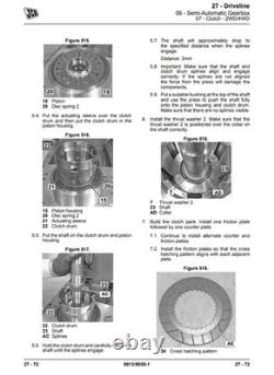 JCB 531-70, 535-95, 541-70 Telehandler Service Manual Printed Book