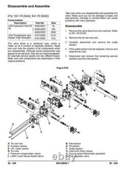 JCB 531-70, 535-95, 541-70 Telehandler Service Manual Printed Book
