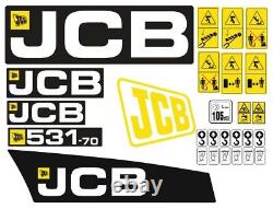 JCB 531-70 Full Sticker / Decal Kit. Safety Stickers Included