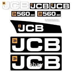 JCB 560-80 Decal Kit Repro Sticker Kit Premium Vinyl 7 Yr laminated