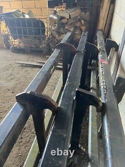 JCB / manitou Telehandler Tractor Pallet Forks 3m wide on fixed frame