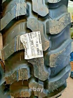 JCB telehandler wheeled loader wheels and tyres x4 405/70R20 Dunlop SPT9's 155A2