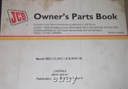 Jcb 508c Le 506c-hl Loadall Telehandler Parts Manual Book Catalog S/n M79569-up