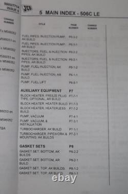 Jcb 508c Le 506c-hl Loadall Telehandler Parts Manual Book Catalog S/n M79569-up