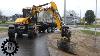 Jcb Hydradig With A Engcon Tiltrotator And Bigab Trailer In Work