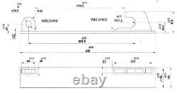 Jcb Loader 530/540/535/532/537 Qfit Weld On Telehandler Brackets 630mm Hook-hole