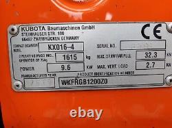 KUBOTA KX016-4 MINI DIGGER, not jcb or telehandler. PRICE £12750+VAT=£15300