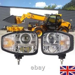 LED Head Lights Lh+Rh lamp For Jcb Telehandler Loader Loadall Headlamp Indicator