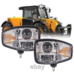 LED Head Lights Lh+Rh lamp For Jcb Telehandler Loader Loadall Headlamp Indicator