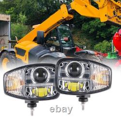 LED Head Lights Lh+Rh lamp For Jcb Telehandler Loader Loadall Headlamp Indicator
