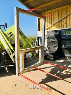 Large Square bale spike £725 + vat, Galvanised HD tele-handler brackets JCB