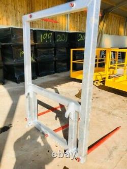 Large Square bale spike £725 + vat, Galvanised HD tele-handler brackets JCB