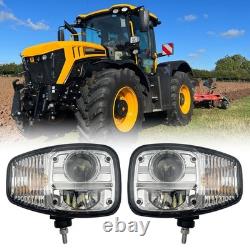 Left + Right E9 LED Headlights Work Light For JCB Fastrac Telehandler 70050193