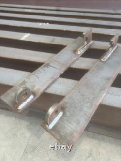 Loader Brackets Pair Weld on 630mm Hook Hole for JCB Qfit Telehandler Loadall