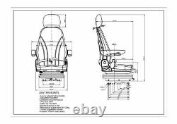 Mechanical Suspension Seat Tractor Telehandler Dumper Excavator JCB CASE J Deere