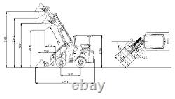 New ALT ETL600 Electric Telescopic Telehandler Wheel Loader Forklift Shovel