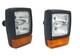 PAIR of JCB Telehandler Loader Loadall Headlights Head Light Headlamps Indicator