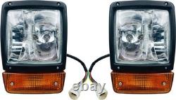 Pair Front Headlight Headlamp Head Light for JCB Telehandler Telescopic Forklift
