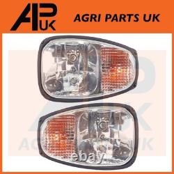 Pair Front Headlights Headlamps Lights Lamps L&R for JCB Telehandler Telescopic