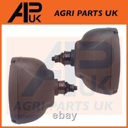 Pair Front Headlights Headlamps Lights Lamps L&R for JCB Telehandler Telescopic