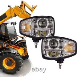 Pair Head Light For JCB John Deere 3200 3215 3220 3400 3415 3420 Telehandler