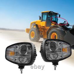 Pair LED Front Headlight For JCB backhoe loader 2CX/Telescopic Handlers /Fastrac