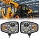 Pair LED Headlight For JCB Telehandler 540-200, 531-70, 550-140, TM 180/220/320