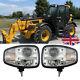 Pair LED Headlight For JCB Telehandler 540-200,540-170,550-140,535-95,550-170