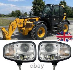 Pair LED Headlight For JCB Telehandler 540-200,540-170,550-140,535-95,550-170