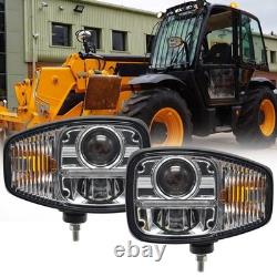 Pair LED Headlight For JCB Telehandler 540-200,550-140,535-95,550-170,540-170