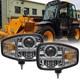 Pair LED Headlight For JCB Telehandler 540-200,550-140,535-95,550-170,540-170
