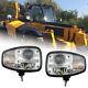 Pair LED Headlight For JCB Telehandler 540 526 527 535 533 536 531 550 TM Series