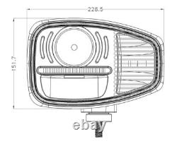 Pair LED Headlight Lights Head Wired Headlamp For JCB Telehandler Loader Loadall