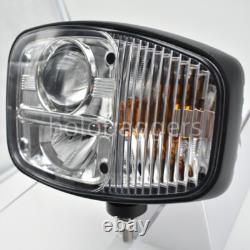 Pair LED Headlight Lights Head Wired Headlamp For JCB Telehandler Loader Loadall