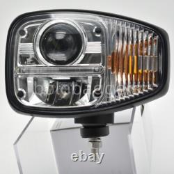 Pair LED Headlight Lights Head Wired Headlamp For JCB Telehandler Loader Loadall