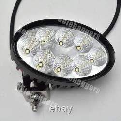 Pair LED Headlights/Oval LED Work Lights Replacement For JCB Fastrac Telehandler