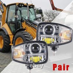 Pair LH+RH of Full LED Headlights DRL And Indicator For JCB Fastrac Telehandler