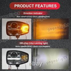 Pair of Full LED Headlights 700/50193,700/50192 For JCB Fastrac Telehandler