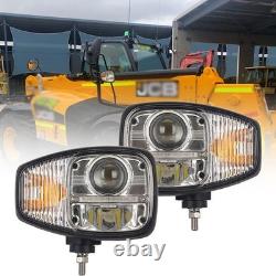 Pair of Full LED Headlights LH+RH DRL And Indicator For JCB Fastrac Telehandler