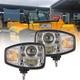 Pair of Full LED Headlights LH+RH DRL And Indicator For JCB Fastrac Telehandler