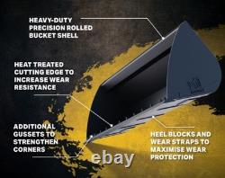 Rhinox Jcb Q-fit Telehandler/loadall Bucket 90 Wide/ 1 Cubic Metre, With Blade