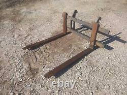 Set of Pallet forks on Volvo l20/25 Wheel loader brackets, telehandler, skidsteer