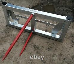 Single/twin Bale Spikes For Euro Quicke Matbro Manitou Jcb Telehandler Tractor