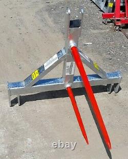 Single/twin Bale Spikes For Euro Quicke Matbro Manitou Jcb Telehandler Tractor